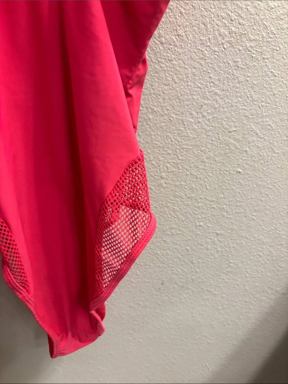 YMI Hot Pink Mesh One-Piece Swimsuit
